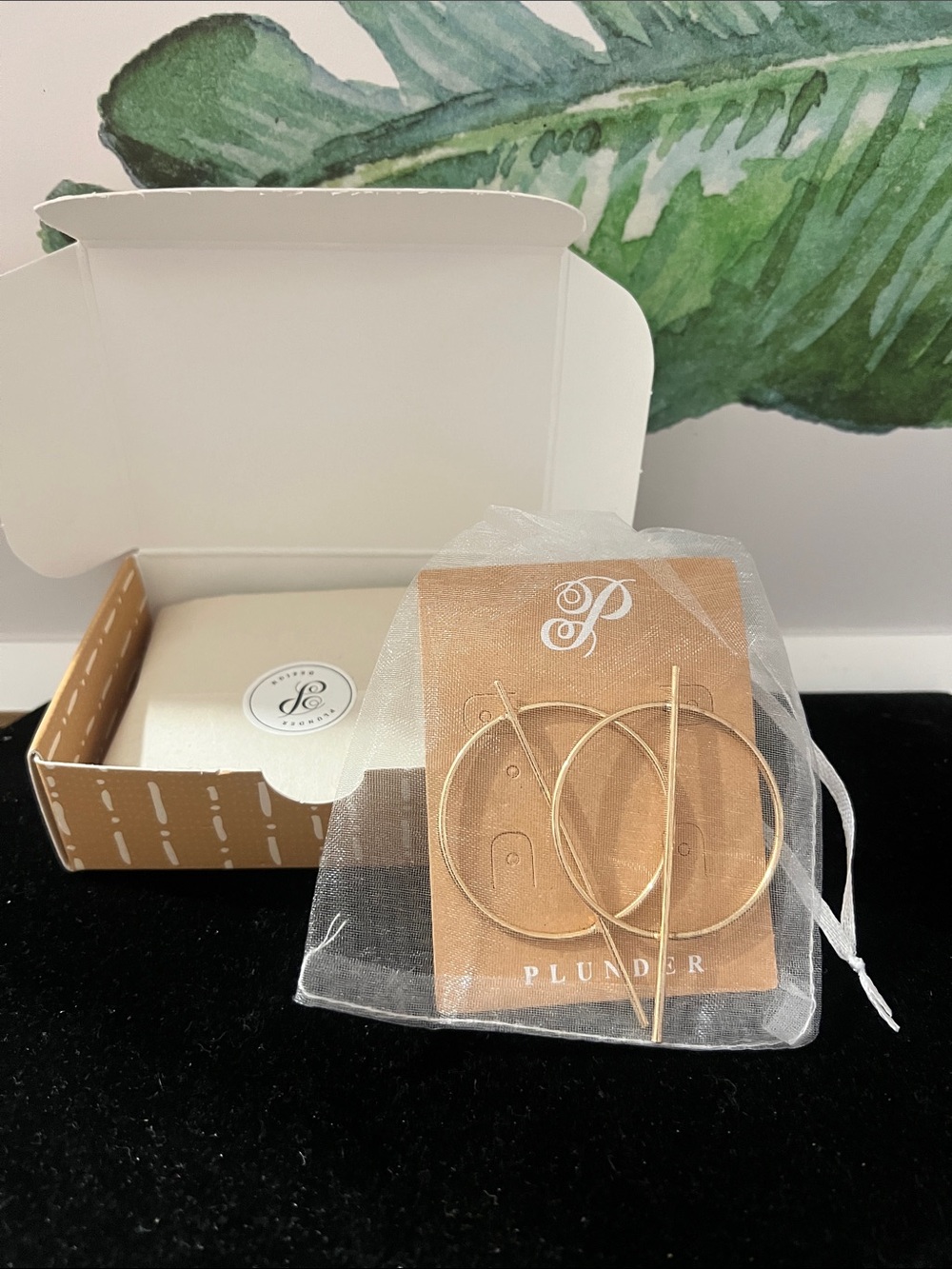 Plunder Gold Hoop & Bar Threader Earrings
